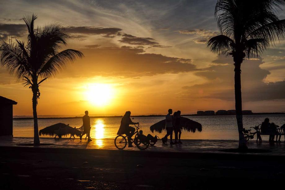 Beautiful sunset over the Sea of Cortez in Baja California Sur